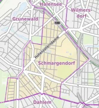 Kaart van Schmargendorf