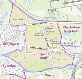 Kaart van Siemensstadt