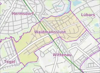 Kaart van Waidmannslust
