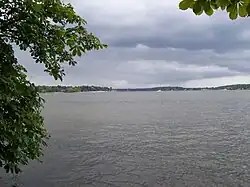 Zicht op de Wannsee vanaf de zuidzijde