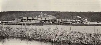 Begin van de bouw van de dam 1907