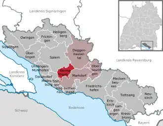 Kaart van Bermatingen