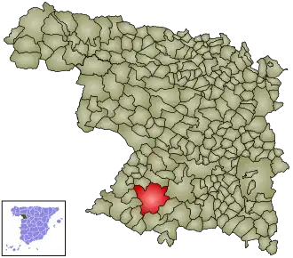 Kaart van Bermillo de Sayago