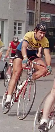 Bernard Van de Kerckhove in een Belgische wielerkoers (1967)