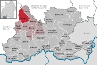 Kaart van Bernau im Schwarzwald