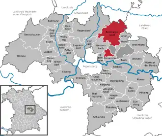 Kaart van Bernhardswald