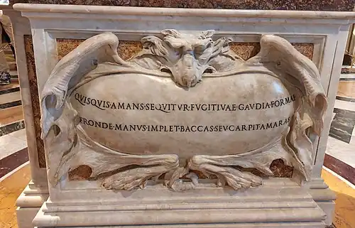 Het moraliserende distichon van Maffeo Barberini.