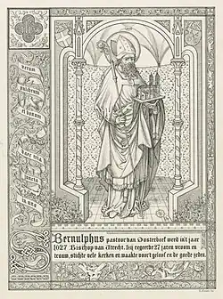 Bernold, Bisschop van Utrecht 1027-1054, 19e-eeuwse prent