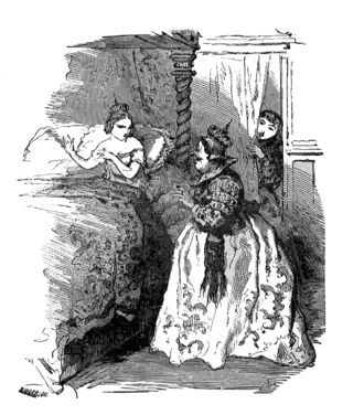 Tekening De prinses op de erwt, Bertall (1820-1882)