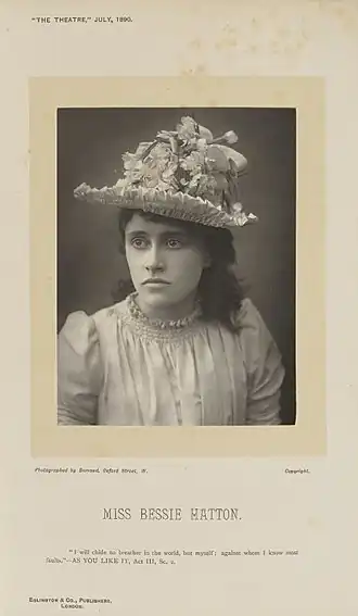 Portret van Bessie Hatton door Herbert Rose Barraud, 1909