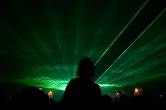 Lichteffecten tijdens Bestival 2010