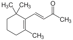 Structuurformule van β-jonon