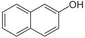 Structuurformule van 2-naftol