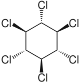 Structuurformule van β-lindaan