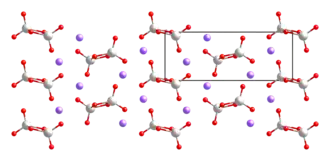 Kristalstructuur van β-natriummetavanadaat