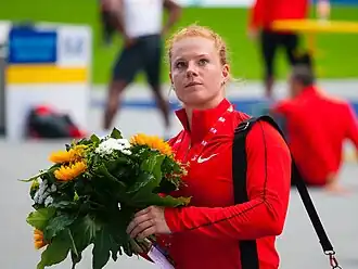 Tijdens de ISTAF 2011, Berlijn
