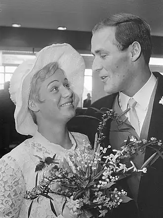 Betty Heukels en Hans Wouda in 1969