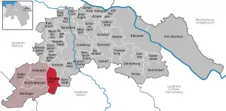 Kaart van Betzendorf (Nedersaksen)