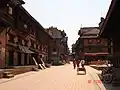 Een straat in Bhaktapur