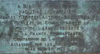 Plaquette in Biache-Saint-Vaast