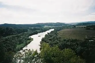 De San vanaf de berg Sobień bij Sanok