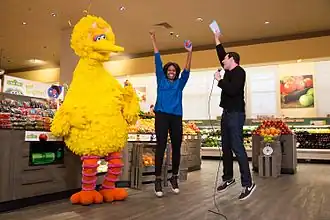 Big Bird met Billy Eichner en Michelle Obama