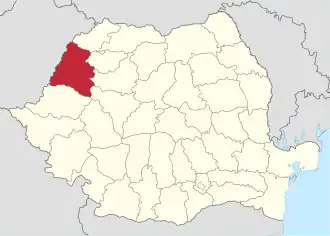 Locatie van district Bihor in Roemenië