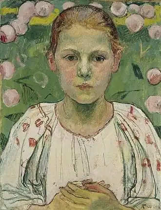 Portret Maria Bach door Ferdinand Hodler