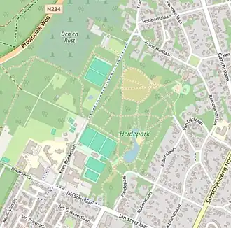 Ligging van het Heidepark