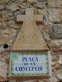 Straatnaambordje Plaça de la Concepció