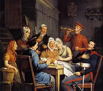 Binnenhuis met vrolijk gezelschap, ca. 1828, Noordbrabants Museum, Den Bosch