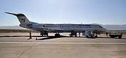 Iran Air Fokker 100 op Birnjand