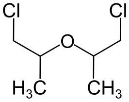 Structuurformule van dichloorisopropylether