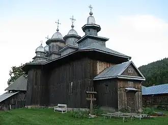 Houten kerk "Adormirea Maicii Domnului" in Găvanu, gem. Mânzălești
