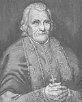 Bisschop Benedict Joseph Flaget (1808-1832, 1833-1850), de eerste bisschop van Bardstown en de eerste bisschop van Louisville