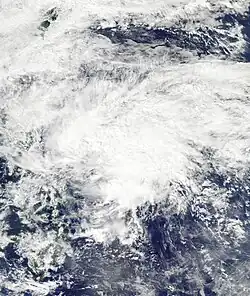 Foto of weerkaart van orkaan