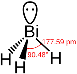 Structuurformule van bismutine