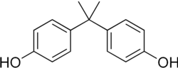 Structuurformule van bisfenol A