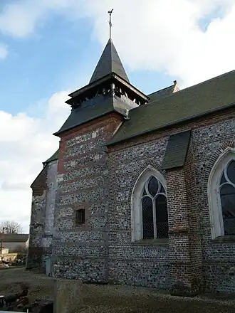 De kerk van Biville-sur-Mer