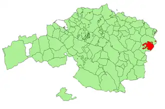 Kaart van Etxebarria