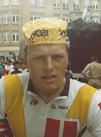 Bjarne Riis als renner van Super U in 1989