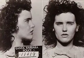 Politieportret Elizabeth Short, 23 september 1943