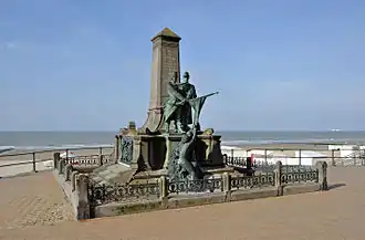 Monument van Lippens en De Bruyne in Blankenberge.