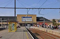 Het treinstation van Blankenberge (stationsgebouw uit 1937, gesloopt in 2013).