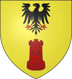 Wapenschild van het graafschap Maurienne; de Rooms-Duitse adelaar verwijst naar de suzerein van de graaf van Maurienne, de Rooms-Duitse keizer