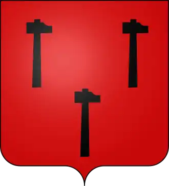 Het (fictieve) wapen van Malko Linge.