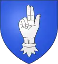 Wapenschild van de stad Saint-Jean-de-Maurienne; de vingers verwijzen naar de relieken van Johannes de Doper in de kathedraal