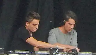 Blasterjaxx op Spring Awakening, Chicago, 2014 Thom Jongkind links, Idir Makhlaf rechts