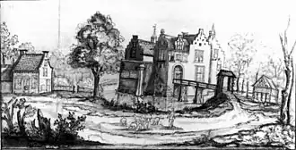 Kasteel Blikkenburg rond 1665 (anonieme tekenaar)