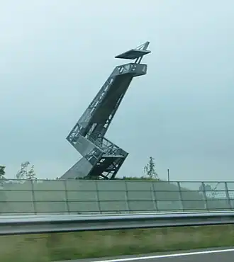 De 'Bliksemschicht' gezien vanaf de A16